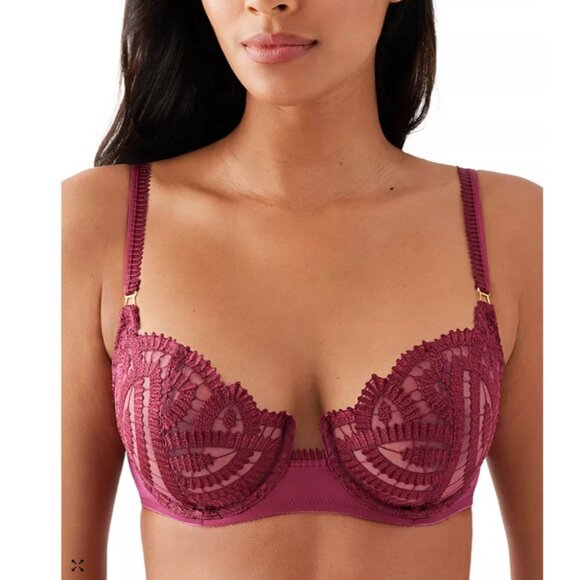 NEW Wacoal Womens 40D After Dark Embroidered Balconette Bra - Picture 1 of 10